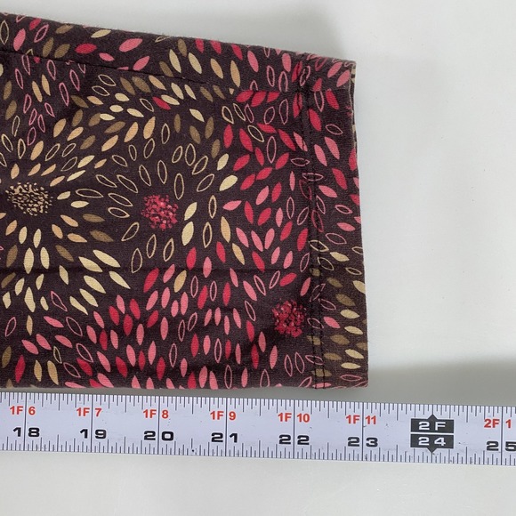 Talbots Shirt Womens 2X Brown Floral Print Long Sleeve V-Neck Knit Stretch USA - Picture 7 of 9